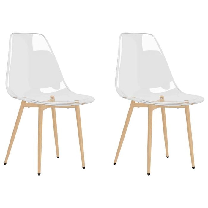vidaXL Dining Chairs Kitchen Chair Dining Room Accent Chair Transparent PET
