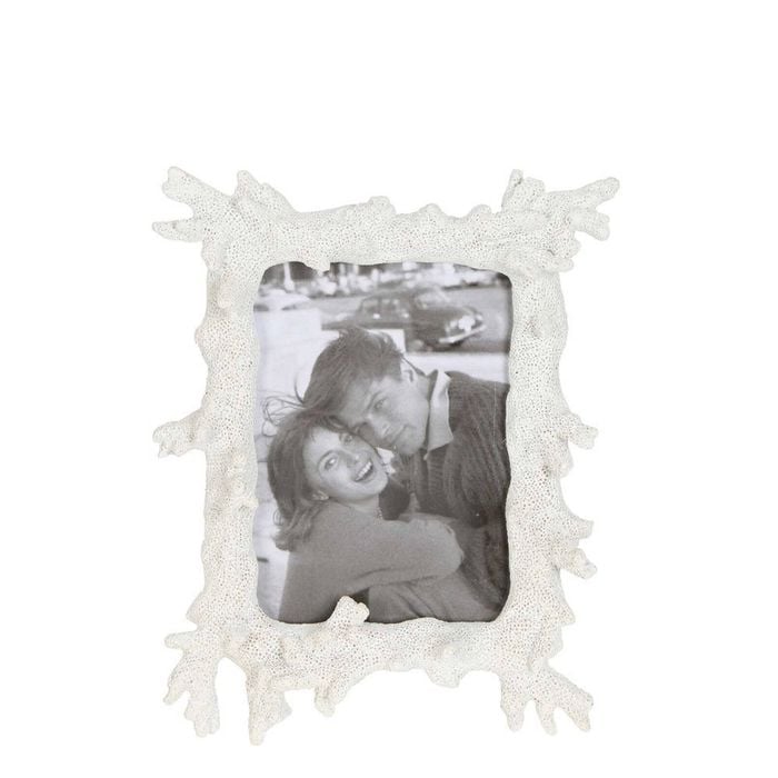 Belle Kaia Polyresin Coral Photo Frame Rectangle 25.5x20.5cm - White