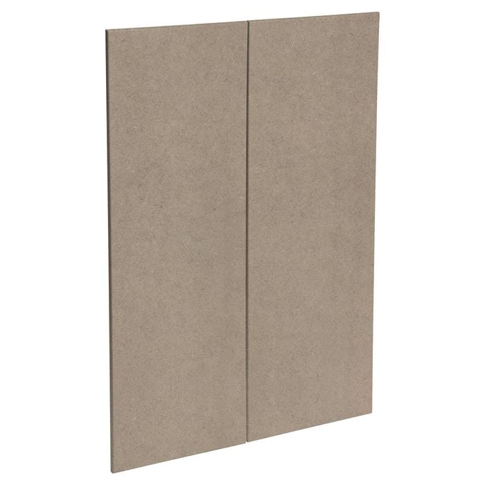 Kaboodle 900mm Raw Board Modern Medium Pantry Door - 2 Pack - Modern