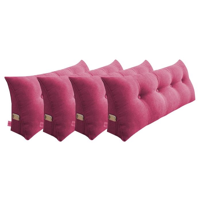 SOGA 4x 120cm Crabapple Red Wedge Pillows