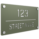 ProtectorAl 380m x 220mm Pale Eucalypt Aluminium Cut Through Custom House Sign
