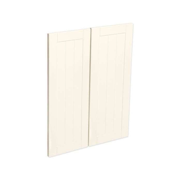 Kaboodle 600mm Antique White Country Wall Corner Doors - 2 Pack