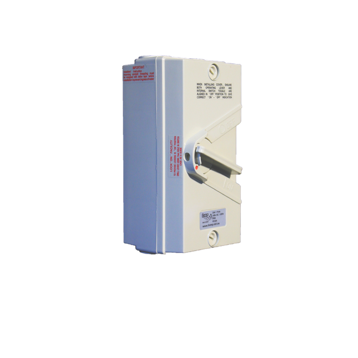 iTemp 20A / 250V Weatherproof Single Pole Isolator