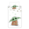 Star Wars Mandalorian Baby Yoda Cotton Quilt Cover Set - Single Bed Size