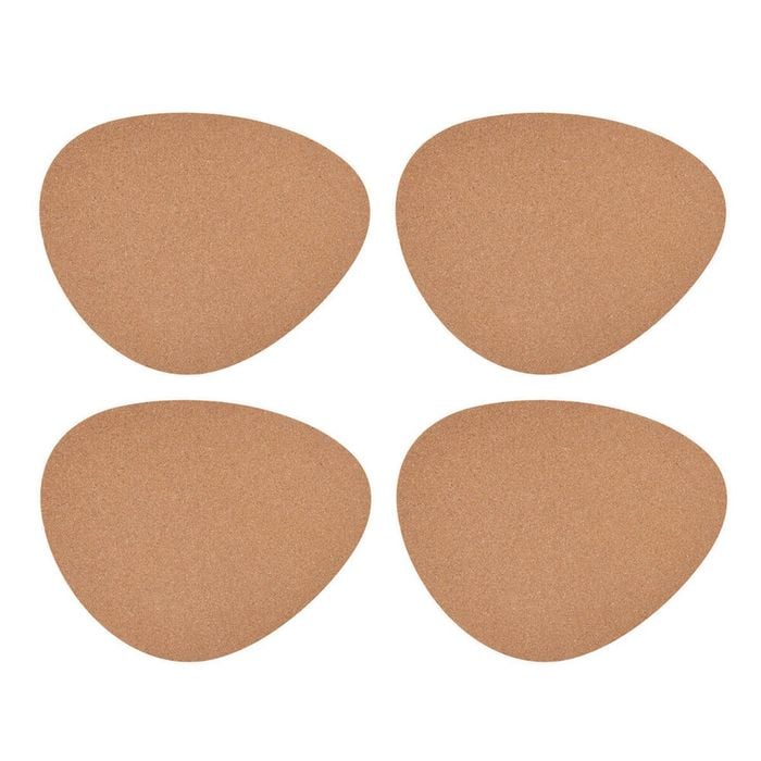 4pc Mikasa Pebble-Shaped Cork Table Placemats Natural