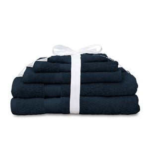 5pc Algodon St Regis Collection Towel Set Cotton Navy