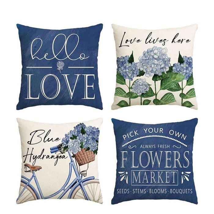 Catzon 4 Pcs Decorative Throw Pillow Covers with HD Printing for Home Decor