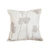 SOGA 45cm Botanical Cream Poppy Flower Print Linen Decorative Throw Pillow