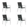 Outie 4pc Set Aluminium Outdoor Dining Chair White