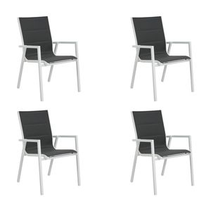 Outie 4pc Set Aluminium Outdoor Dining Chair White