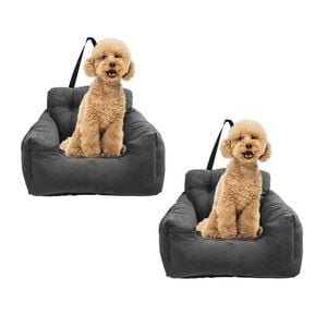SOGA 2X Grey Pet Car Seat Sofa