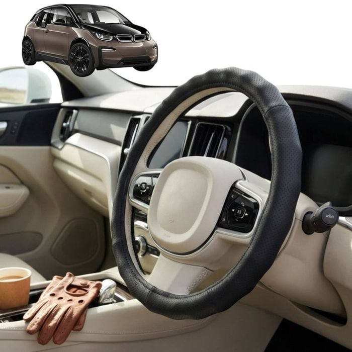 Australian Goose Steering Wheel Cover for BMW i3 2014 - 2021 (I01) Circle Black