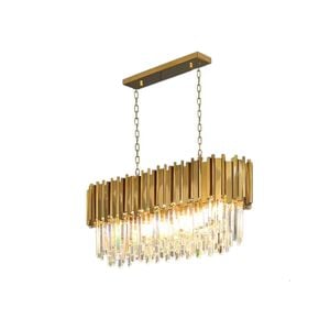 Element Lighting SOPHIE Crystal Chandelier 8 Light Oval 900mm (Gold)