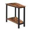 Catzon Wedge End Table with Storage Industrial Accent Table