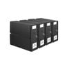 Kitchee 4x Foldable Bed Sheet Storage Box - Linen + Closet Organiser Black