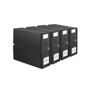 Kitchee 4x Foldable Bed Sheet Storage Box - Linen + Closet Organiser Black