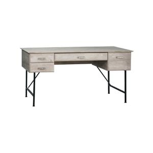 Maestro Furniture Elle 4-Drawers Office Study Writing Computer Desk 150cm - Washed Grey