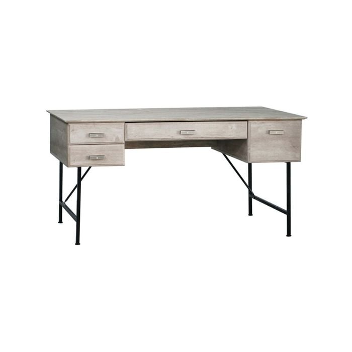 Maestro Furniture Elle 4-Drawers Office Study Writing Computer Desk 150cm - Washed Grey