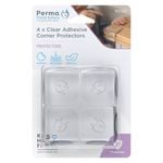 Perma Child Safety Clear Adhesive Corner Protectors - 4 Pack