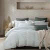 Gioia Casa 100% Jersey Cotton Quilt Cover Set - Sage Stripe - King