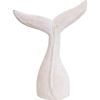 LVD MDF Whale Tail Rustic Sculpture Home Decor XL 30x40cm White