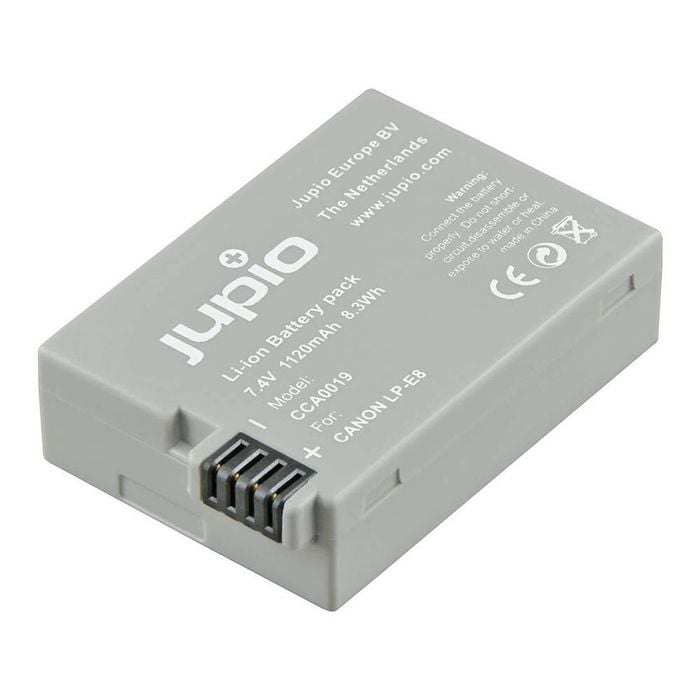 Jupio Li-Ion 7.4V 1120mAh Rechargeable Battery For Canon LP-E8/NB-E8 Camera