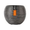 Capi 17 x 14cm Black Rib Indoor Plant Pot