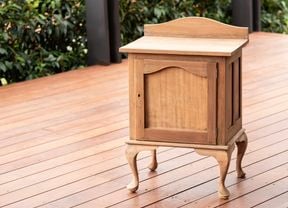 A fully sanded side table