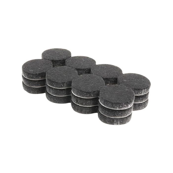 Surface Gard 19mm Black Round Felt - 24 Pack