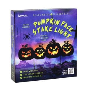 Lytworx Battery Operated Pumpkin Face Stake Light