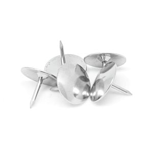 Pinnacle Nickel Plated Pan Head Upholstery Nails - 50 Pack