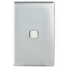 HPM 1 Gang Matt Silver Linea Wall Switch