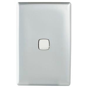 HPM 1 Gang Matt Silver Linea Wall Switch