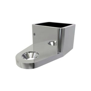 ProtectorAl Mirror Polish Stainless Steel Friction Fit Handrail Wall Bracket