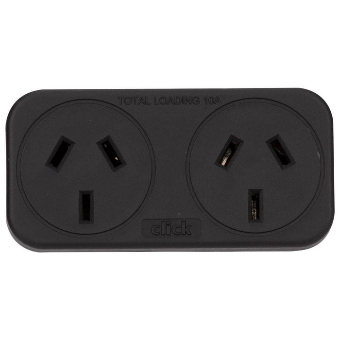 Click Right And Left Hand Double Adaptor - Twin Pack
