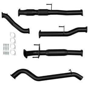 Ignite Exhausts Turbo Back For Toyota Hilux 3l D4d 3" Cat & Hotdog Black Aluminised Steel