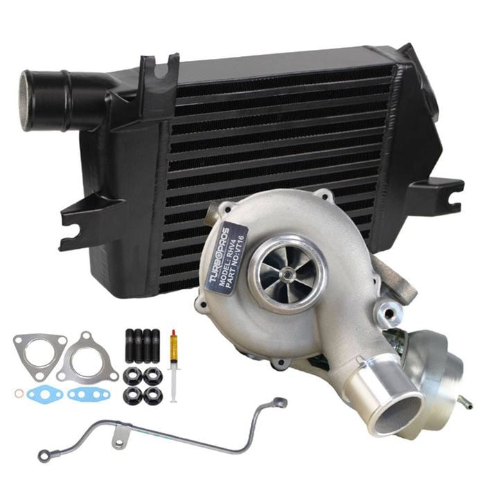 Upgrade Billet Turbo Charger With 60mm Intercooler And Genuine Oil Feed Pipe For Mitsubishi Triton Mn 4d56 2.5l Vt16