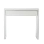 Oikiture Console Table Wood with Drawer White