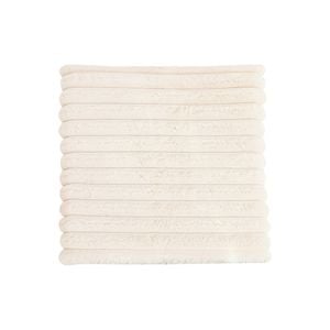 SOGA Cream Corduroy Square Cushion Soft Leaning Plush Backrest Throw Seat Pillow