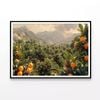 Oranges Growing, Mountain, Sky  Print 100% Australian Made 90x60cm  (Poster)