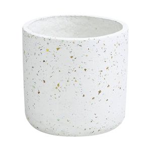 EDEN 12cm White Terrazzo Indoor Concrete Planter 