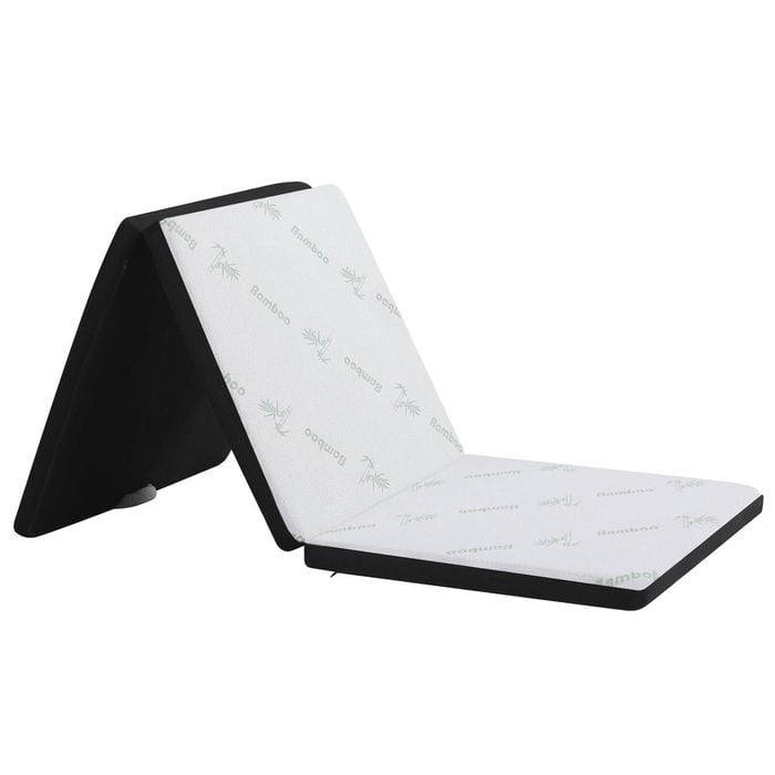 Giselle Folding Mattress 5cm Single Foldable Foam Bamboo Portable Camping Guest Bed Mat