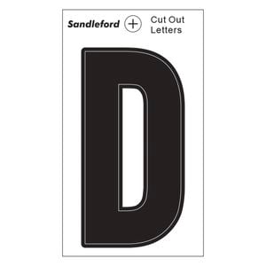 Sandleford 85mm D Black Self Adhesive Cut Out Letter