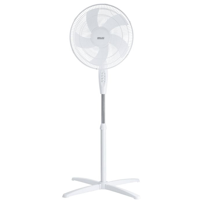 Arlec 40cm White 5 Blade Pedestal Fan