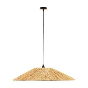 Lexi Lighting Lucia Raffia Pendant Light Large Cream Metal Shade