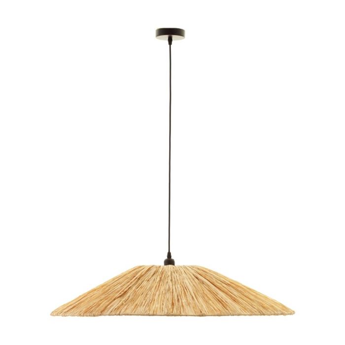 Lexi Lighting Lucia Raffia Pendant Light Large Cream Metal Shade