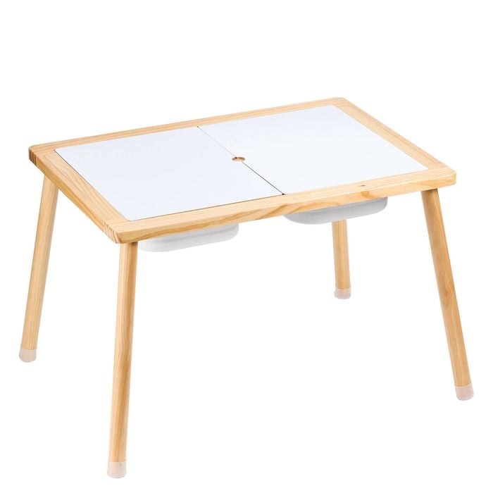 Vevor Kids Sensory Table with 3 Storage Bins for Indoor Wooden Play Sand Water
