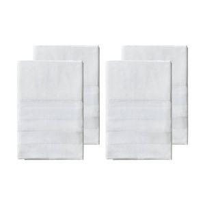 2PK Grosvenor House 500TC Hotel Stripe Tailored European Pillowcase White