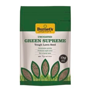 Burnet's 1kg Green Supreme Uncoated Lawn Seed