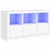 vidaXL Sideboard with LED Lights Storage Cabinet Cupboard Living Room White